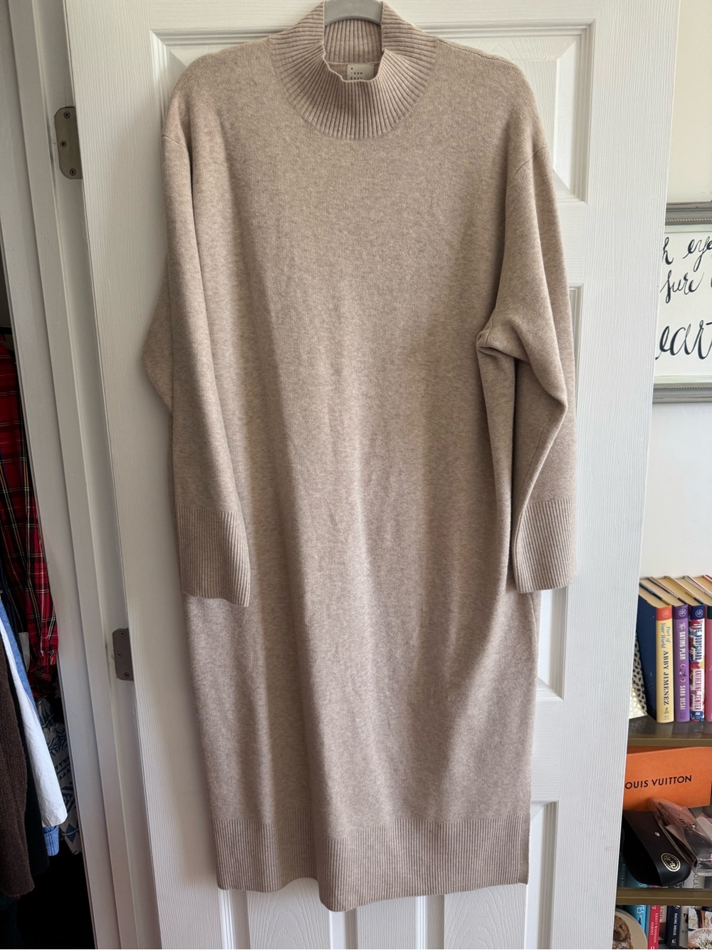 a new day Beige/Taupe Maxi Sweater Dress NWT